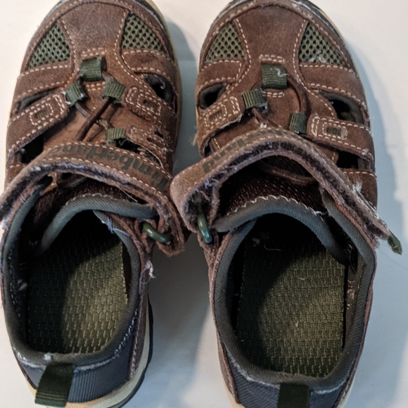 Timberland Toddler brown/olive green fisherman / water shoe.  size:. 11 - Picture 7 of 16